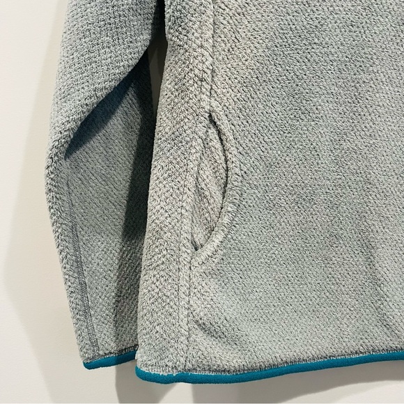 Patagonia Fleece Retool Snap-T Pullover Sweater Gray Teal Women’s Small M - Picture 8 of 9